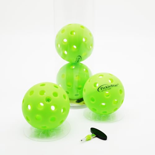 PickleStar LED Pickleball Balls - Next-Generation Glow & Perfectly Balanced Bounce for Advanced Players, Robust and Reliable, 4 Pack with Long-Life Batteries