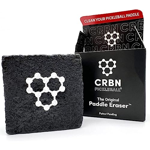 CRBN Pickleball Paddle Eraser, Best Carbon Fiber Pickle Ball Racket Cleaner, Fast & Easy Rubber Bar to Remove Ball Residue, Dirt, & Minor Scrapes/Scratches