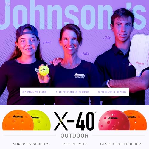 Franklin Sports Outdoor Pickleballs - X-40 Pickleball Balls - USA Pickleball (USAPA) Approved - Official US Open Ball