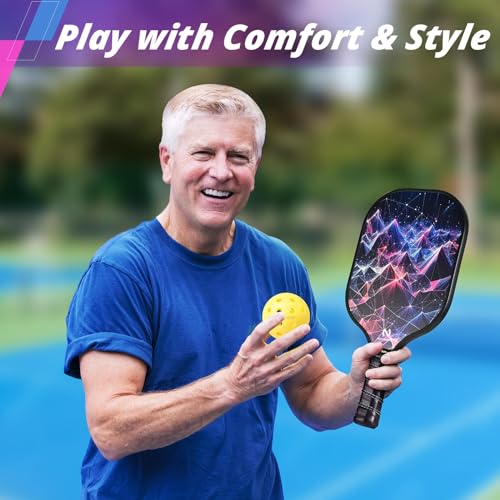 niupipo Pickleball Paddles, USAPA Approved Lightweight Pickleball Rackets, Durable Fiberglass Pickleball Paddles Set with Polypropylene Honeycomb Core