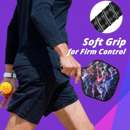 niupipo Pickleball Paddles, USAPA Approved Lightweight Pickleball Rackets, Durable Fiberglass Pickleball Paddles Set with Polypropylene Honeycomb Core