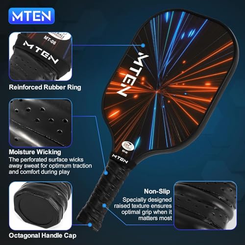 Pickleball Paddles, USAPA Approved Fiberglass Surface Pickleball Set with Pickleball Rackets, Pickleball Paddles Set for Men Women