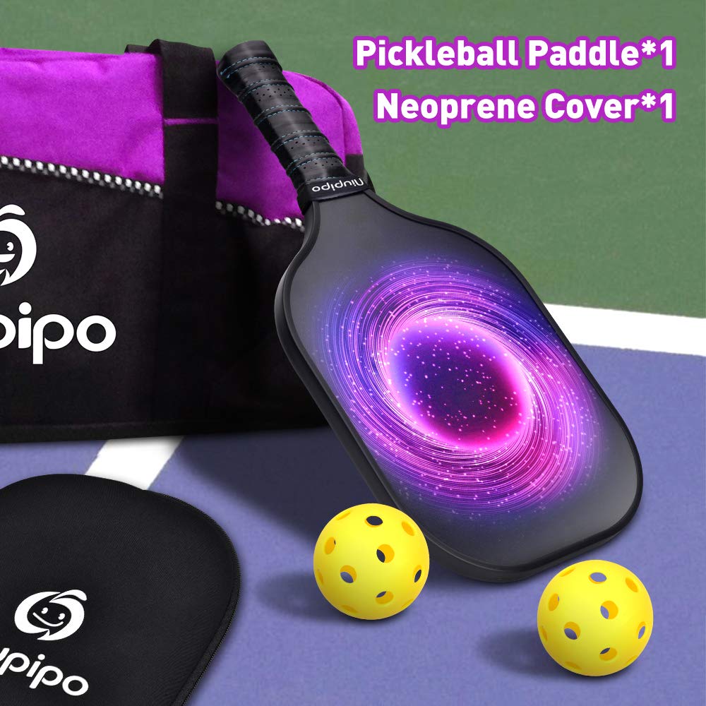 niupipo Pickleball Paddles, USAPA Approved Lightweight Pickleball Rackets, Durable Fiberglass Pickleball Paddles Set with Polypropylene Honeycomb Core