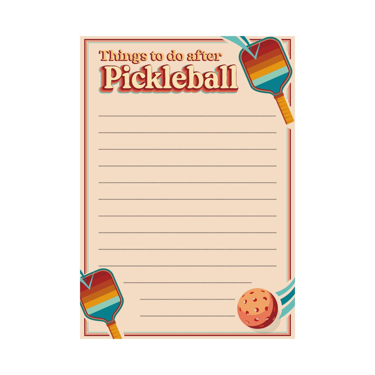 Pickleball Notepads - "Things To Do After Pickleball" - Pack of 2 Notepads - For All Pickleball Fans