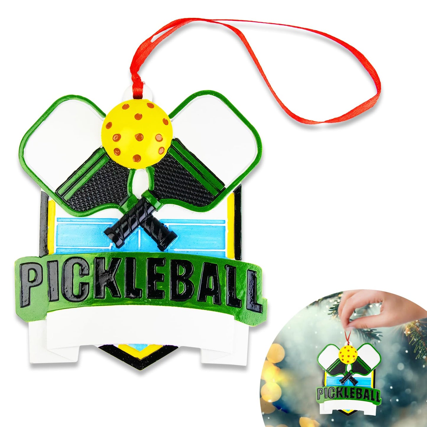 Pickleball Keychains - Mini Pickleball Ornaments for Pickleball Lovers Pickleball Keychain - Perfect Pickleball Gifts