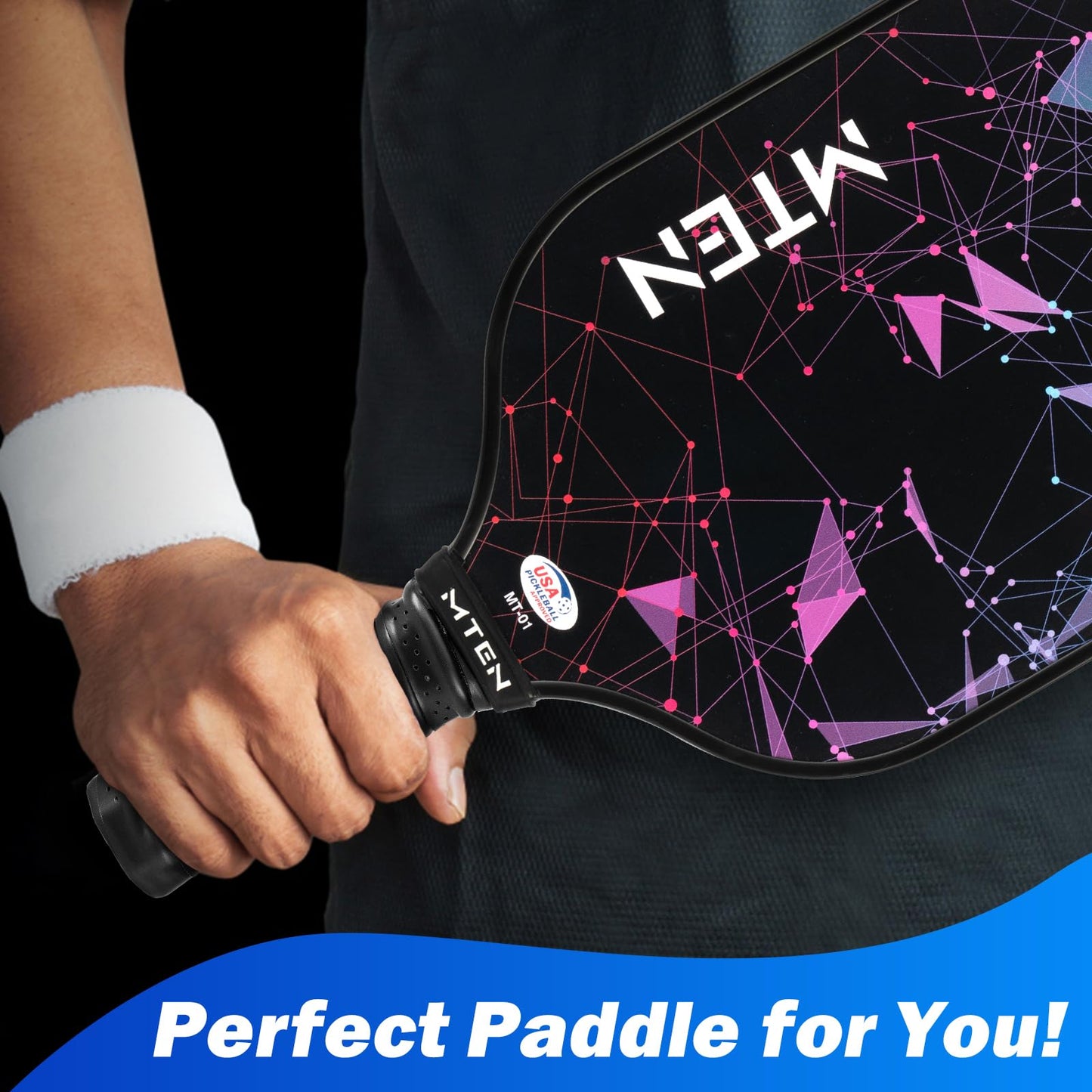 Pickleball Paddles, USAPA Approved Fiberglass Surface Pickleball Set with Pickleball Rackets, Pickleball Paddles Set for Men Women