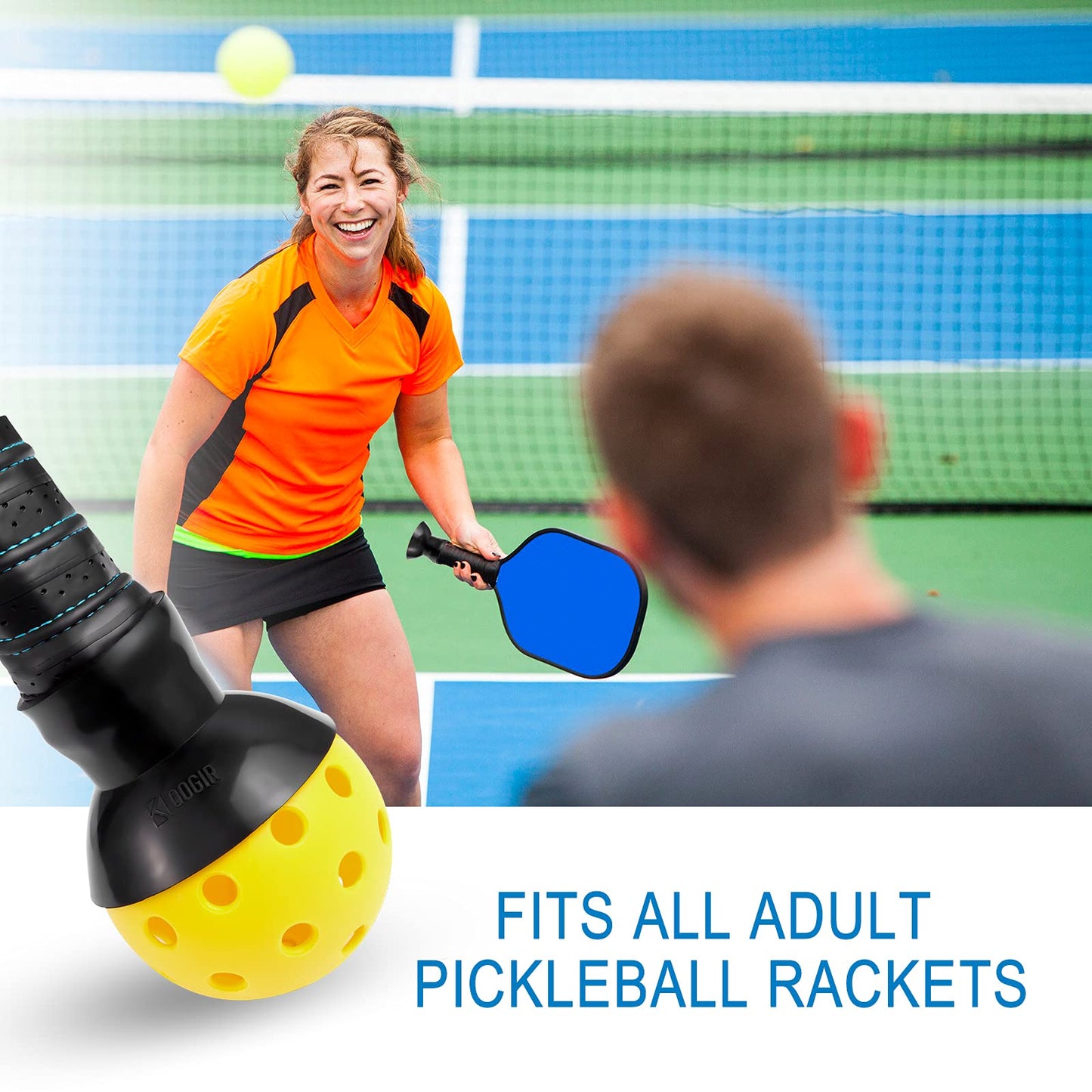 QOGIR Pickleball Ball Retriever: Easy to Pick Up Pickleball Balls without Bending Over, Fits Any Pickleball Paddles