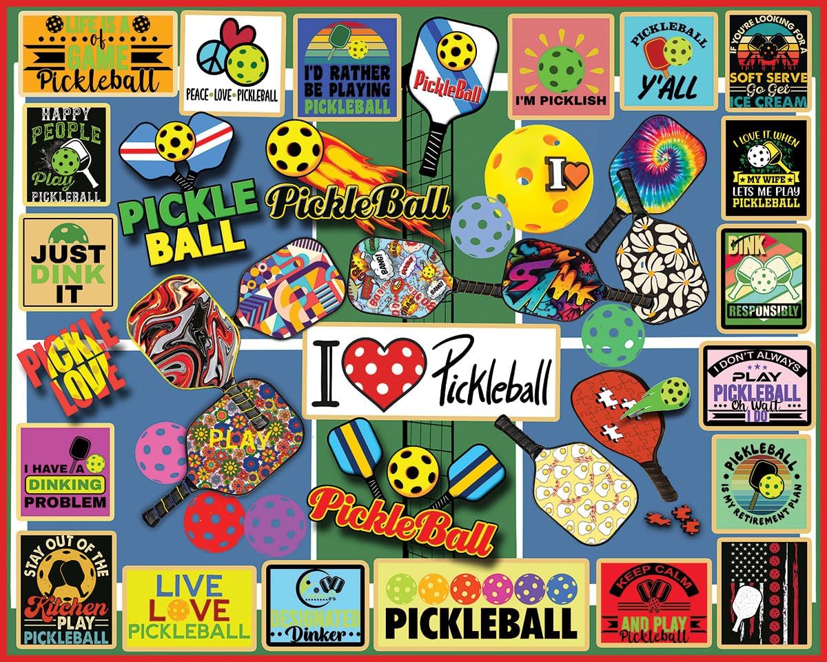 White Mountain Puzzles - Pickleball - 1000 Piece Jigsaw Puzzle