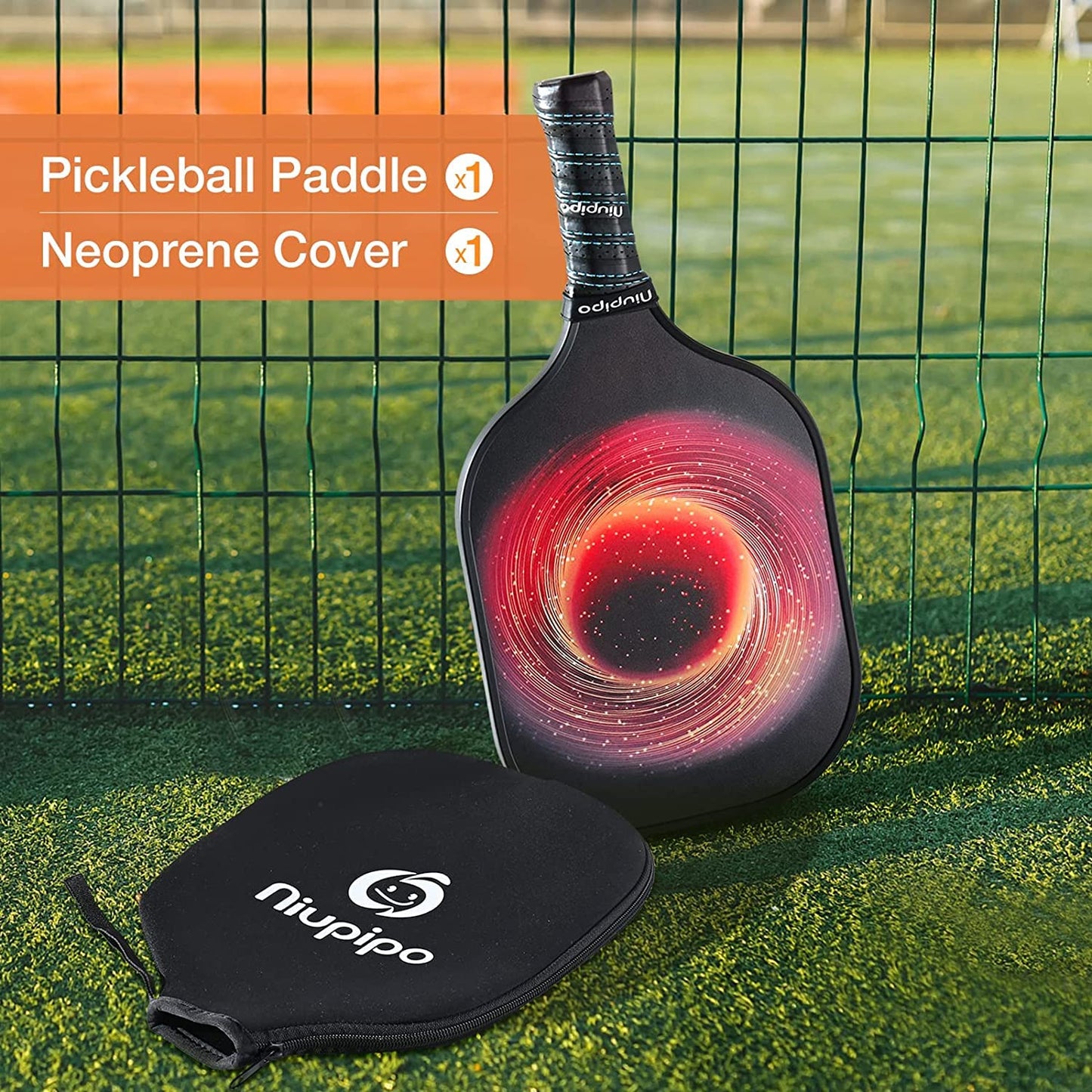 niupipo Pickleball Paddles, USAPA Approved Lightweight Pickleball Rackets, Durable Fiberglass Pickleball Paddles Set with Polypropylene Honeycomb Core