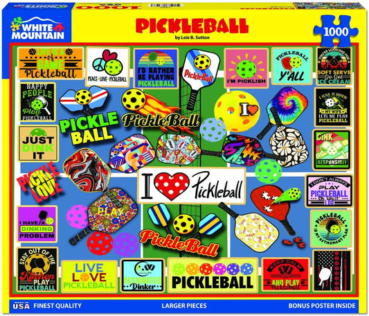 White Mountain Puzzles - Pickleball - 1000 Piece Jigsaw Puzzle